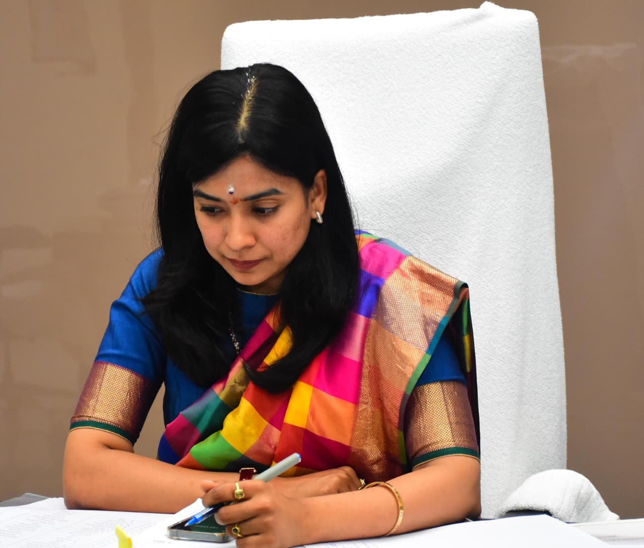 వివిధ శాఖల అధికారులతో టెలి కాన్ఫరెన్స్ ద్వారా సమీక్ష